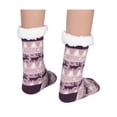 thumbnail image 5 of LELINTA Women Socks Fleece Lined Slipper Socks Floor Socks Winter Fuzzy Socks Non-slip Christmas Thick Cute Stocking Mid-Tube Sock Kids Boys Girls Home Bed Floor Slipper Socks (4 Color ), 5 of 6