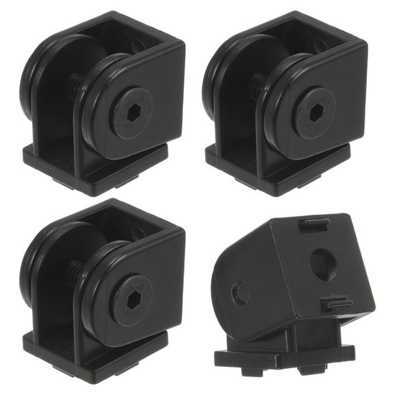 Uxcell 4Packs Die-Cast Aluminum Pivot Joint 180°Adjustable Flexible Pivot Joint Connector, Aperture 6mm, Black