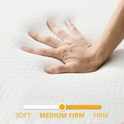 Beddle 4 inches Folding Twin XL Size Memory Foam Mattress with Cover,Tri-fold Portable Mattress Topper for Guest Bed,Camping