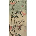 thumbnail image 2 of Hiroshige, Ando 9x14 Gold Ornate Wood Framed with Double Matting Museum Art Print Titled - Sparrows and camellias in snow., 1840, 2 of 4