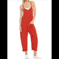 thumbnail image 1 of Casuales de Verano para Mujer, Sin Mangas, con Tirantes Finos, Modernos para Vacaciones en la Playa. Naranja y Rojo L, 1 of 8