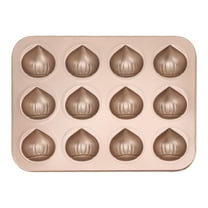 Chestnut Shaped Cake Pan - 12-Cavity Nonstick Mold for Muffins & Desserts