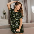 thumbnail image 3 of Bingfone Tennis Rackets Nightgowns for Women Sleep Shirts Short Sleeve Nightshirt Pullover Nightdress Soft Sleepwear, 3 of 6