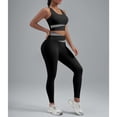 thumbnail image 4 of Tummy Control Butt Lifting Leggings, Comdrip High Waisted Leggings for Women Splicing Hip Lifting Fitness Yoga Pants Soft Workout Yoga Leggings Compression Leggings for Women Black L, 4 of 9