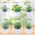 thumbnail image 3 of Aovky 6 Pack Fake Plants, Small Artificial Plants Indoor Faux Plants Greenery Potted Plants for Home Decor Office Bathroom Farmhouse Room Indoor Table Desk Decor, 3 of 7