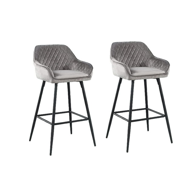27" Bar Stools Set of 4,Stools Chairs for Kitchen Counter Upholstered