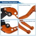 thumbnail image 4 of Palancas de freno y embrague cortas únicas para Kawasaki Z900 2017-2024, palanca de freno ajustable en 6 posiciones, aleación de aluminio, naranja, 1 par, 4 of 7