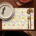 thumbnail image 4 of Pioneer Flower Floral Print Pattern Summer Placemats Table Placemats Set Of 6-Linen Kitchen Washable Placemats Table Mats 12x18 Inch Non-Slip Heat Resistant, 4 of 5