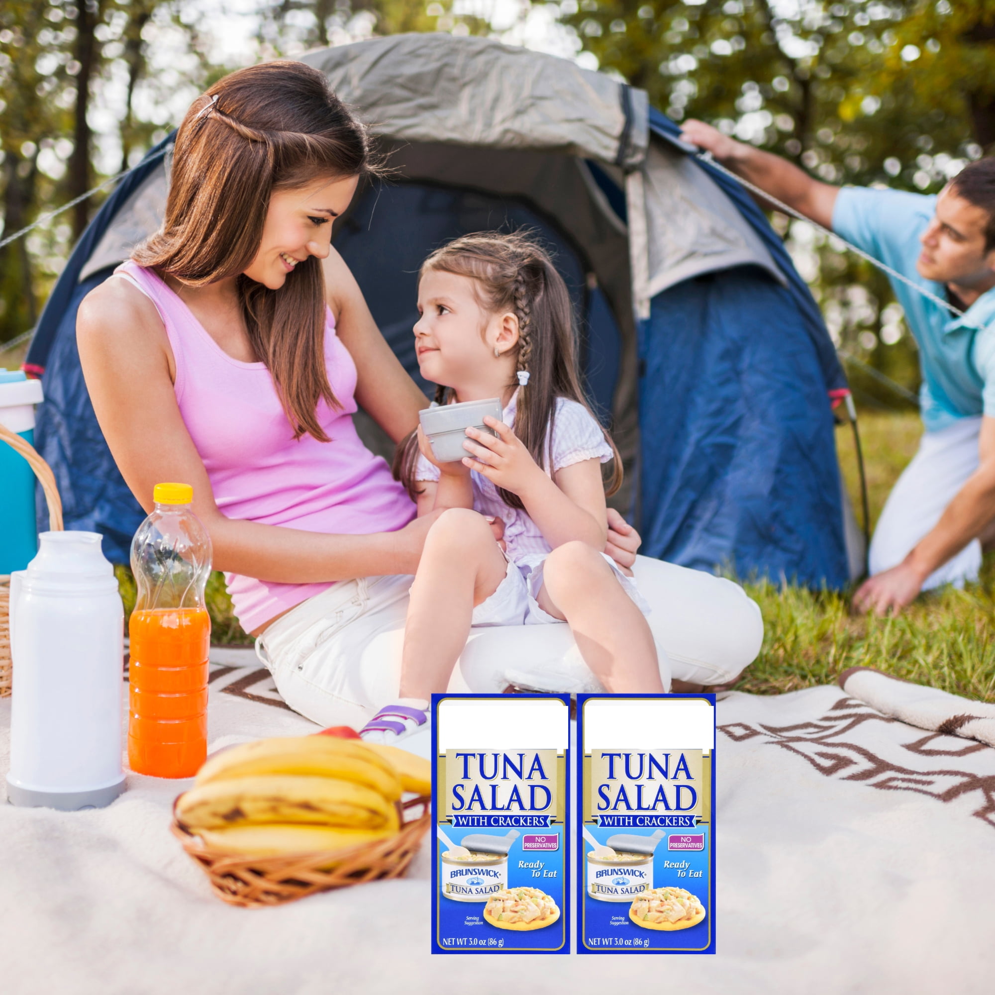 Tuna Salad with Crackers Kit Ready to Eat with Spoon Convenient Protein Shelf Stable for Lunchboxes Office Camping Picnic Summer Cookouts Home Healthy Snacks 3oz Pack of 12 w/ Tote & Bonus Porte Pot