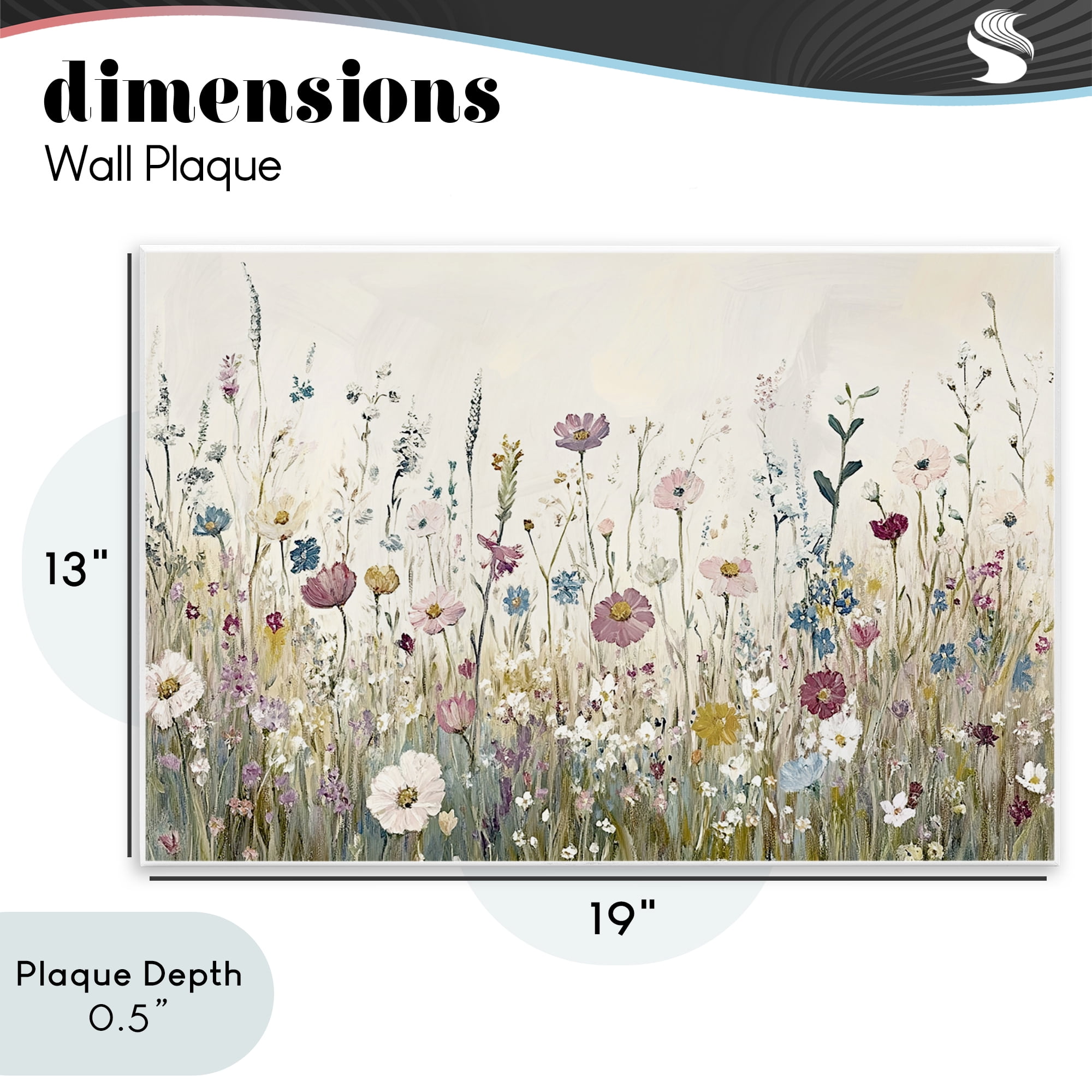 Stupell Industries Spring Blooms Pastoral Meadow Wall Plaque Art, design by Kim Allen