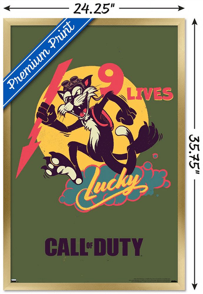 Call of Duty: Vanguard - 9 Lives Wall Poster, 22.375" x 34", Framed