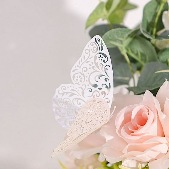 Balsa Circle 12 White 4.6" 3D Butterfly Wall Decals DIY Crafts Removable Stickers