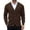 Brown, variant on Mens Button Down Cardigan Sweater Solid Basic Casual Slim Fit Ribbed V Neck Sweater with Pockets