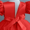 thumbnail image 4 of Avrntaa Baby Girls Tulle Princess Dress Satin Sleeve Tutu Party Dresses Toddler Girl Birthday Ball Gown, 4 of 5