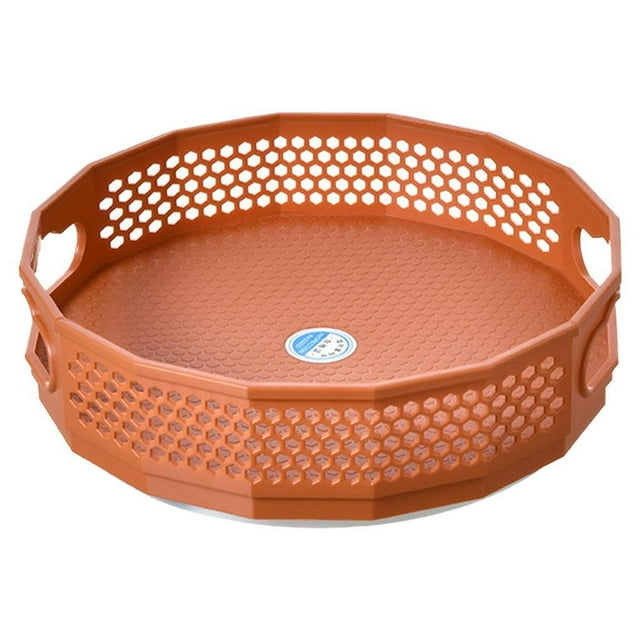 kurtrusly 1/2/3/5 Anti-Skid Turntable Spice Rack Bathroom Storage Tray Organizer Container Orange S 1 Pc