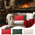 thumbnail image 7 of Nkmbld Christmas Decor Plush Stamped Christmas Pillow for Winter Xmas Decor, Christmas Velvet Pillow Cases for Sofa Home Decoration, Red, 7 of 7