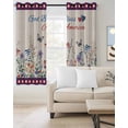 thumbnail image 2 of 4th of July Kitchen Curtains Independence Day Spring Floral Love Heart Cafe Short Curtains for Bathroom Blackout Window Curtain Small Window Treatment Drapes for Bedroom Living Room 27.5"x39"x2, 2 of 9
