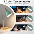 thumbnail image 3 of Lámpara de Escritorio WLHONG con Cuello Flexible y 3 Modos de Color Verde, 3 of 7