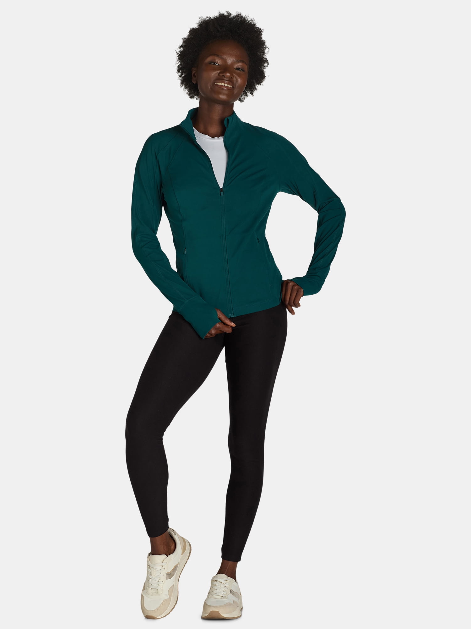 Avia Women's and Women's Plus SoftSculpt Zip-Up Active Jacket, Sizes XS-4X