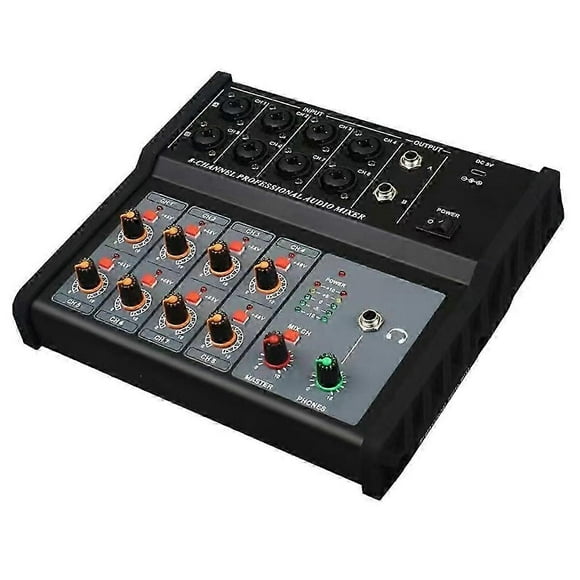 Multi-Function Mixing Console Digital 8 Channel Audio Mixer Stereo for Recording DJ Sound Mixers Li