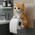 thumbnail image 2 of WINDLAND Resin Cats Shapeds Wall Mounts Tissue Dispenser Bathroom Space Saving Organizers, 2 of 11