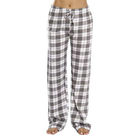 

Abtel Women Palazzo Pants Wide Leg Pajamas Bottoms Lounge Ladies Baggy Beach Sleepwear Trousers Gray S