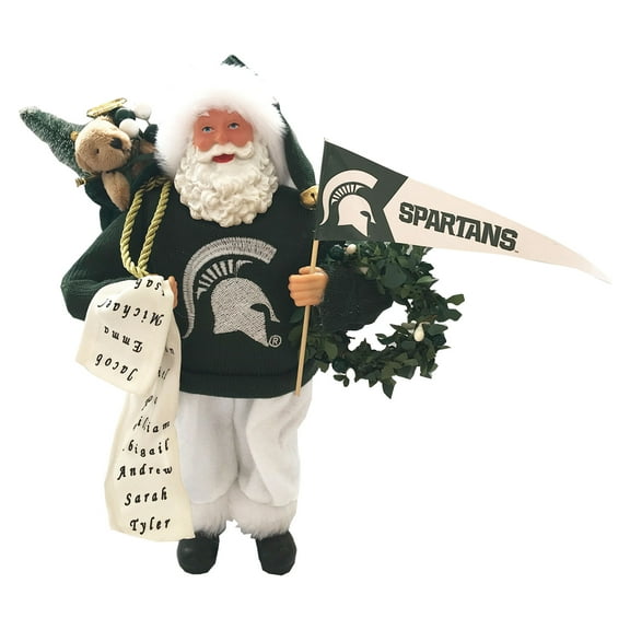 Michigan State Spartans 12" Proud Santa
