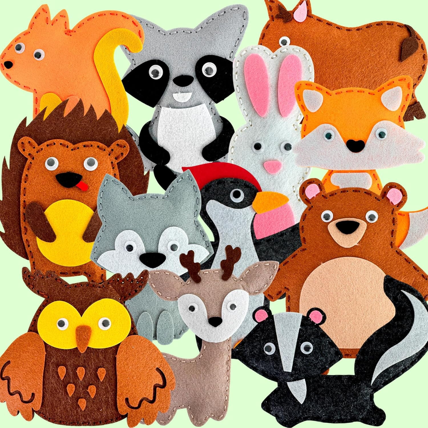 Quokka Sewing Kits for Kids 8-12 - Art Craft Kits for Girls 5-7 - 12 Childrens DIY Wild Animals