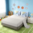 thumbnail image 5 of Manfei Boys Girls Tennis Twin Bedding, Sport Bedding Comforter Set, LightBlue Yellow Black, Gray Reversible 7 Pieces, 5 of 6