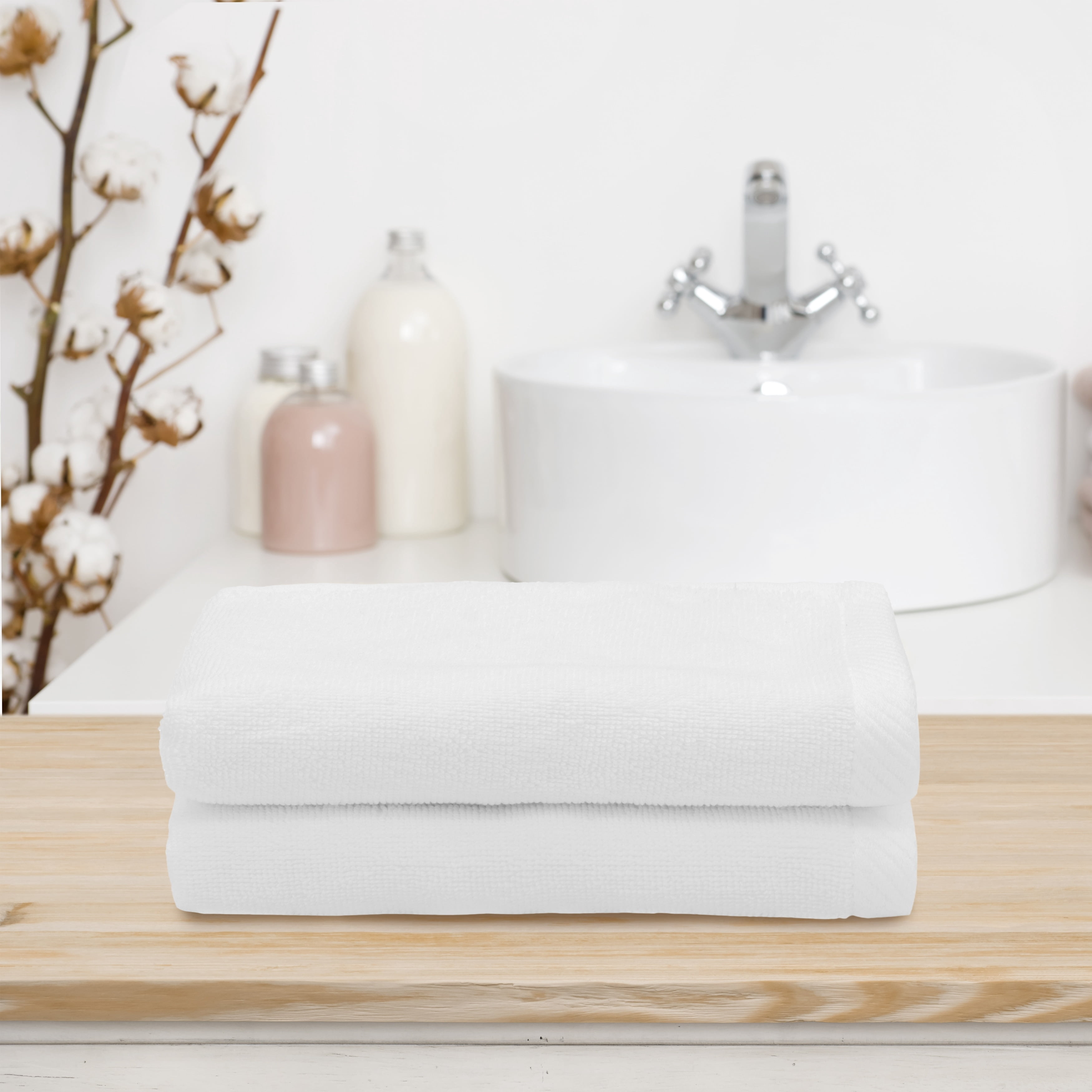 Authentic Hotel and Spa  100% Turkish Cotton Ediree Fingertip Towels - Set of 2 Silver