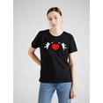 thumbnail image 1 of Valentine's Day Love Goddess Graphic Women's T-Shirt - Casual Short Sleeve, Crew Neck, Machine Washable, White with Red Heart Design, Valentine's Day Gifts Tee For Adult, Men, Women, Teen, Teenager,, 1 of 7