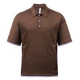 thumbnail image 1 of YDLCAFD Men's Large Size Lapel Short Sleeve Summer Vacation Two Loose Casual Blouse, 1 of 7