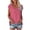 Wine, variant on Summer Tops For Women V Neck Low Neckline Short Sleeve Solid Color Printed Loose T Shirt