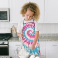thumbnail image 4 of Colorful Tie Dye Mandala Pattern Kids Aprons for Girls and Boys,Adjustable Neck Strap Toddler Aprons for Kids Cooking Baking, 4 of 6