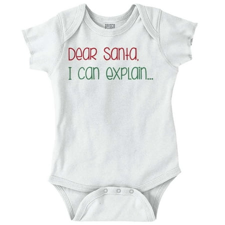 

Dear Santa I Can Explain Christmas Newborn Baby Boy Girl Romper Brisco Brands