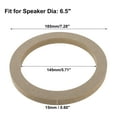 thumbnail image 3 of Unique Bargains 8 Pcs Universal 6.5 Inch Speaker Subwoofer Mounting Spacer Rings Solid Wood Beige, 3 of 6