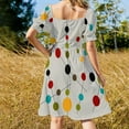 thumbnail image 3 of Robe Sans Manches à Bâtons et Bulles, Robe d'Été pour Femmes, Vêtements d'Été pour Femmes, 3 of 4