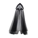 thumbnail image 2 of Capa con capucha, disfraces, bailes de máscaras, juegos de rol, decoraciones largas, cosplay. Negro 3 capas, 2 of 9