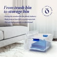 thumbnail image 6 of Open Box Homz 66 Qt Heavy Duty Modular Stackable Containers, Clear, 2 Pack, 6 of 9
