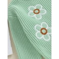thumbnail image 6 of Bagilaanoe Toddler Baby Girl Knitted Sweater Long Sleeve Floral Pattern Pullover 3M 6M 9M 12M 18M 24M 3T Kids Warm Jumpers Tops Fall Loose Knitwear, 6 of 9