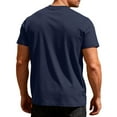 thumbnail image 3 of Chiccall Mens T Shirts Casual Solid Textured Crew Neck Short Sleeve Tee Summer Breathable Pullover Shirts with Pocket, 3 of 5