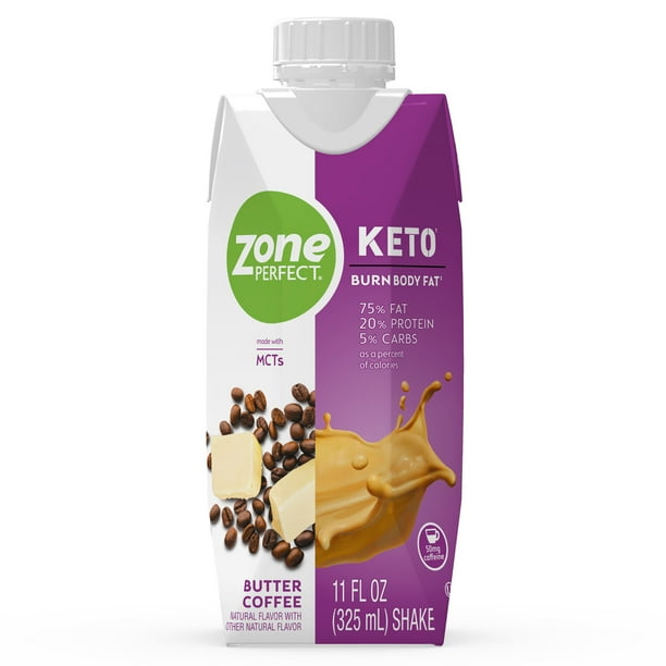 ZonePerfect Keto Shakes, 3g Net Carbs, 1g Sugars, MCTs, KetoFriendly