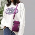thumbnail image 3 of Mobile phone bag female messenger bag mobile phone bag diagonal coin purse vertical mini small bag-Purple, 3 of 5