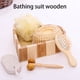 thumbnail image 4 of Ounissouiy Juego de baño de 6 uds., flor de baño de en forma de corazón, bola de esponja de piedra pómez, herramientas de Juegos de accesorios de baño Traje de cáñamo sisal, 4 of 6