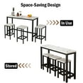 thumbnail image 4 of enyopro Kitchen Table Set for 3, Wooden Dining Table Set, Modern Pub Table Set with Metal Frame, Dining Room Table and Stools Set for Bar/Breakfast Nook/Living Room, JA1887, 4 of 7