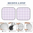 thumbnail image 6 of Sikiie Purple Checkboard Print Foldable Car Windshield Sun Visor, Car Window Sunshade Suitable for Sedan, SUV and Truck Car Accessories-Small, 6 of 6