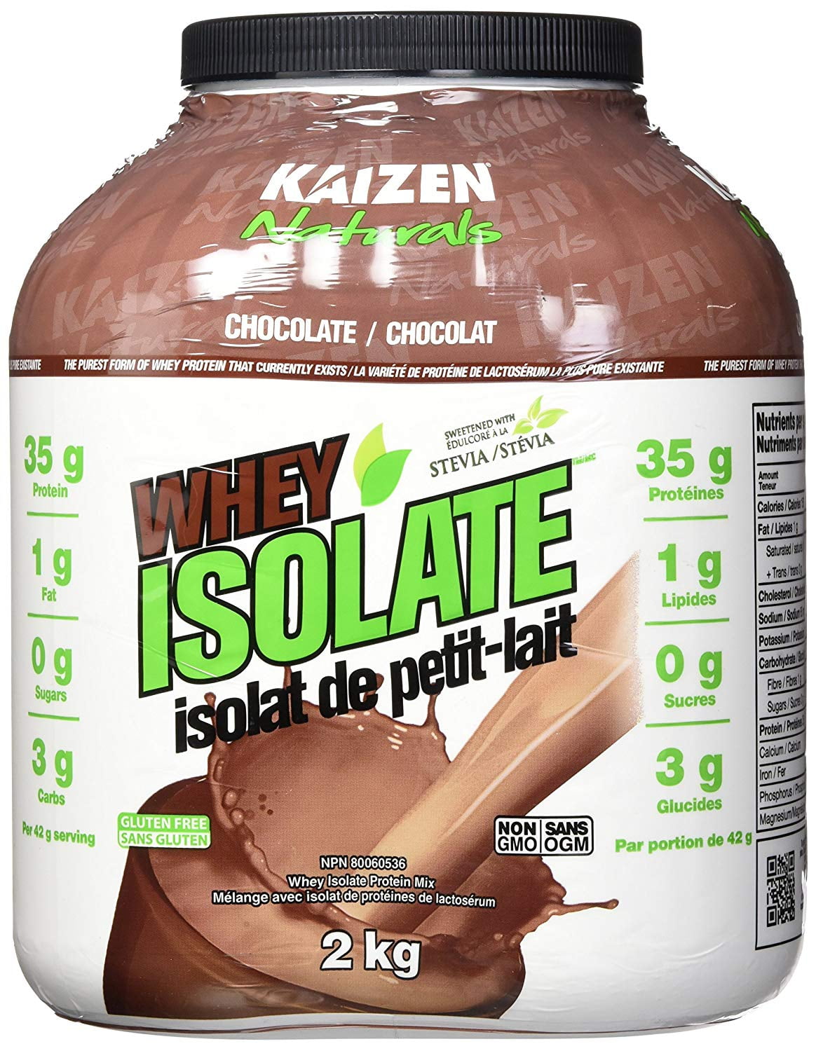 Kaizen Naturals Whey Isolate Protein Powder, 2 kg, Chocolate Walmart