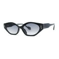 thumbnail image 2 of Mod Inset Lens Elegant Cat Eye Plastic Fashion Sunglasses Black Green Smoke, 2 of 4