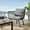 Gray Charcoal, variant on Modway Riverside Outdoor Patio Aluminum Armchair in White Gray