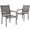 Gray, variant on LIFERUN Patio Chairs Set of 4, Stackable Aluminum Dining Chair with Textilene Fabric & WPC Handrail, All Weather Outdoor Chair for Poolside, Balcony, Terrace & Restaurants, Grey